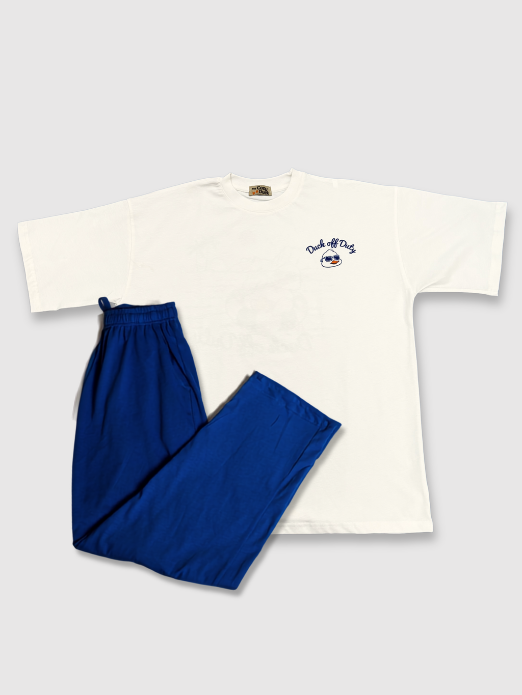 “Duck off Duty” Unisex Oversized Tee & Pants Set