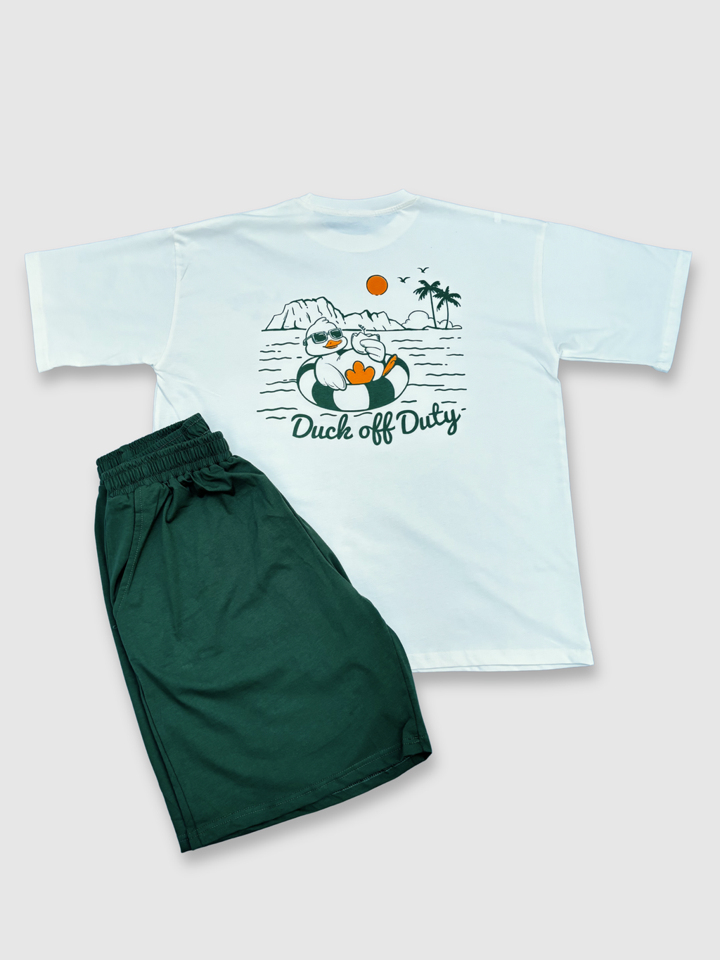 “Duck off Duty” Unisex Oversized Tee & Shorts Set