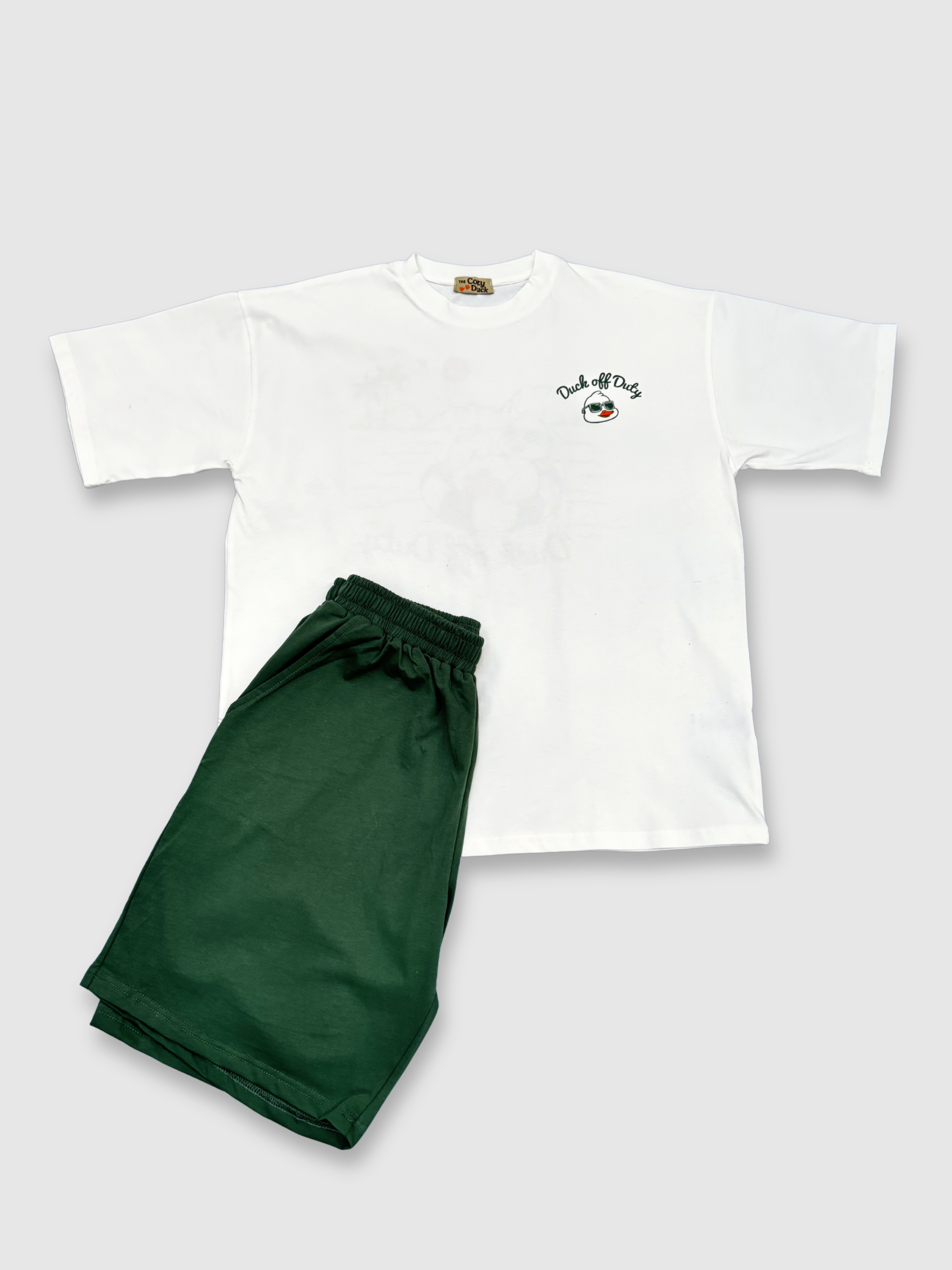 “Duck off Duty” Unisex Oversized Tee & Shorts Set