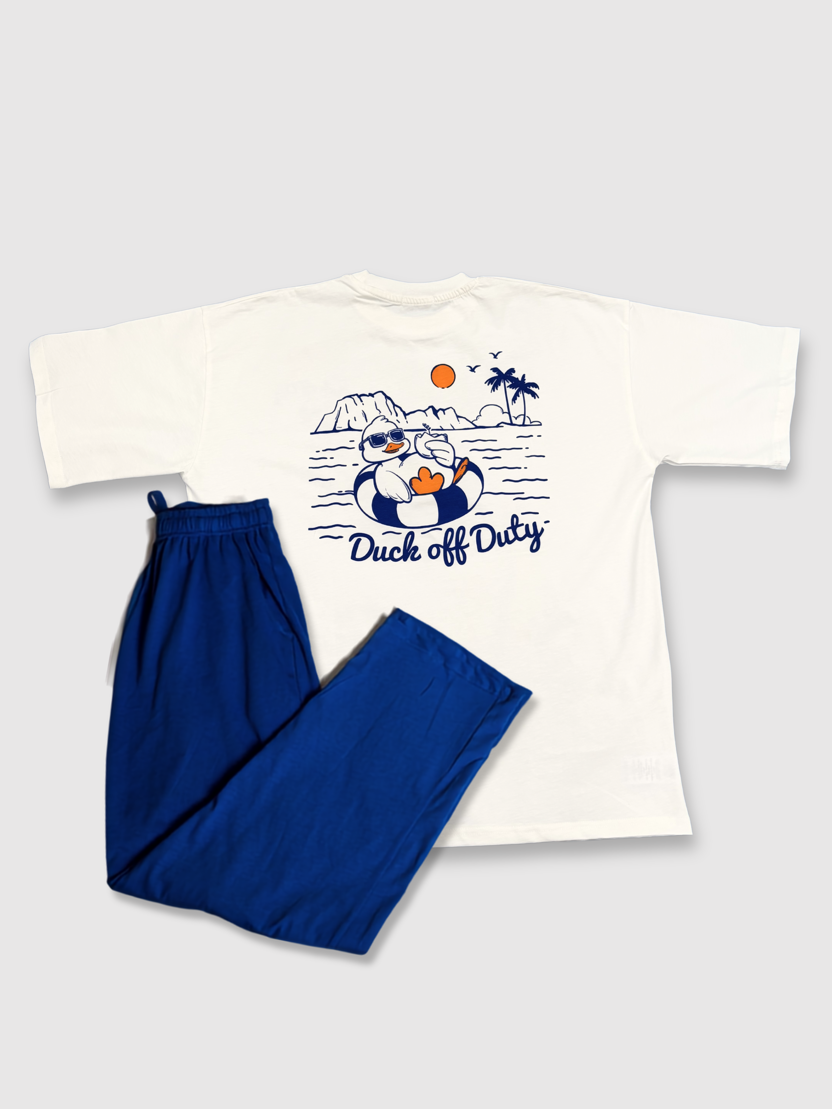 “Duck off Duty” Unisex Oversized Tee & Pants Set