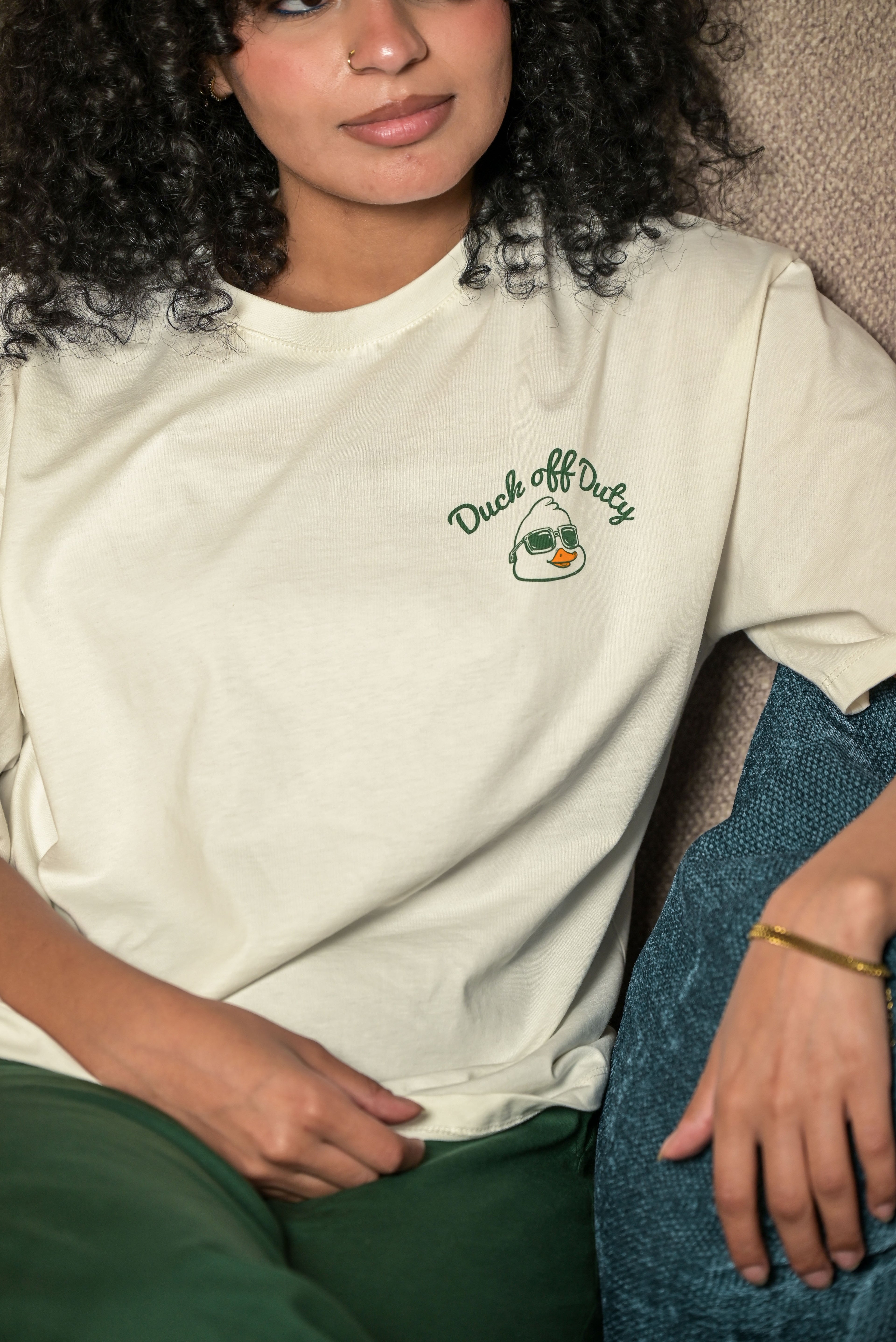 “Duck off Duty” Cropped Tee & Pants Set