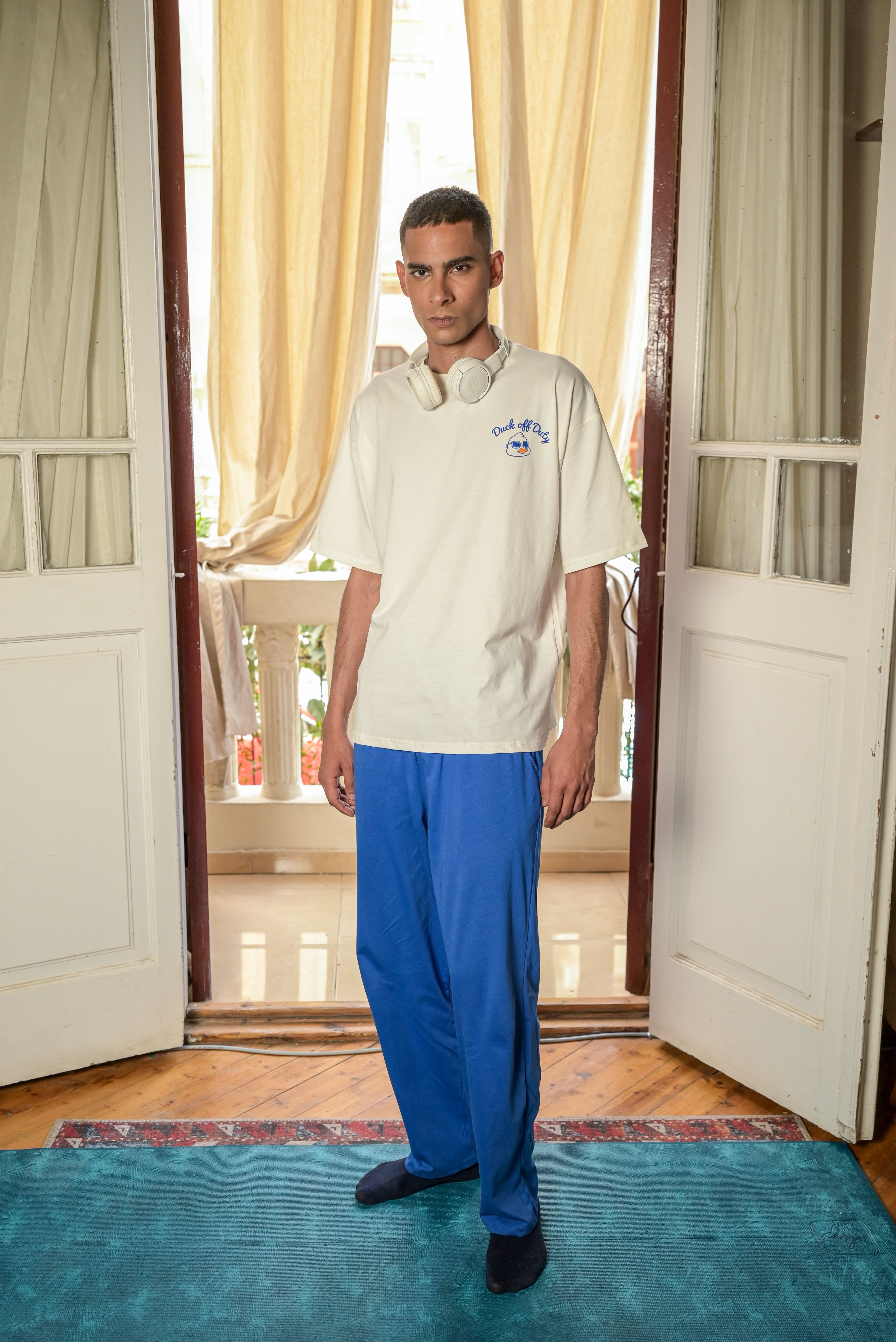 “Duck off Duty” Unisex Oversized Tee & Pants Set