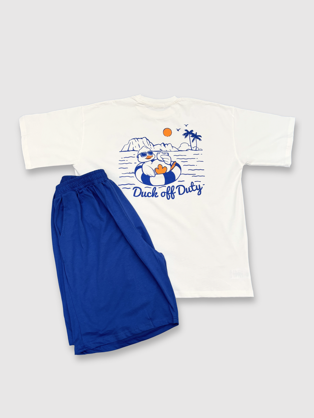 “Duck off Duty” Unisex Oversized Tee & Shorts Set