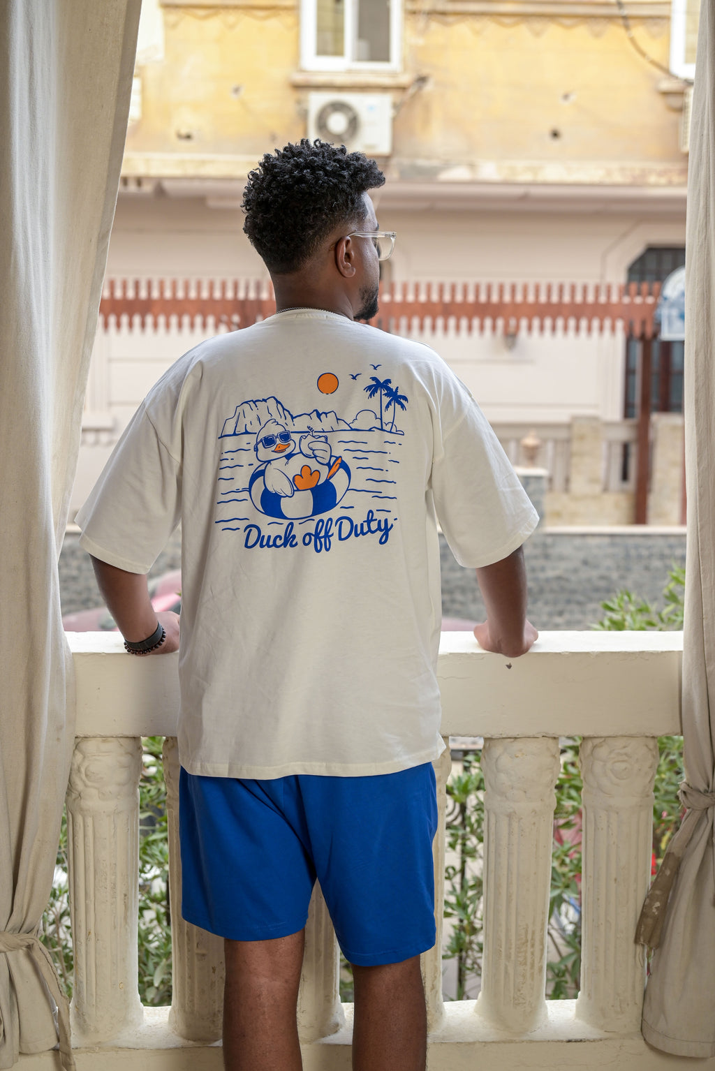 “Duck off Duty” Unisex Oversized Tee & Shorts Set