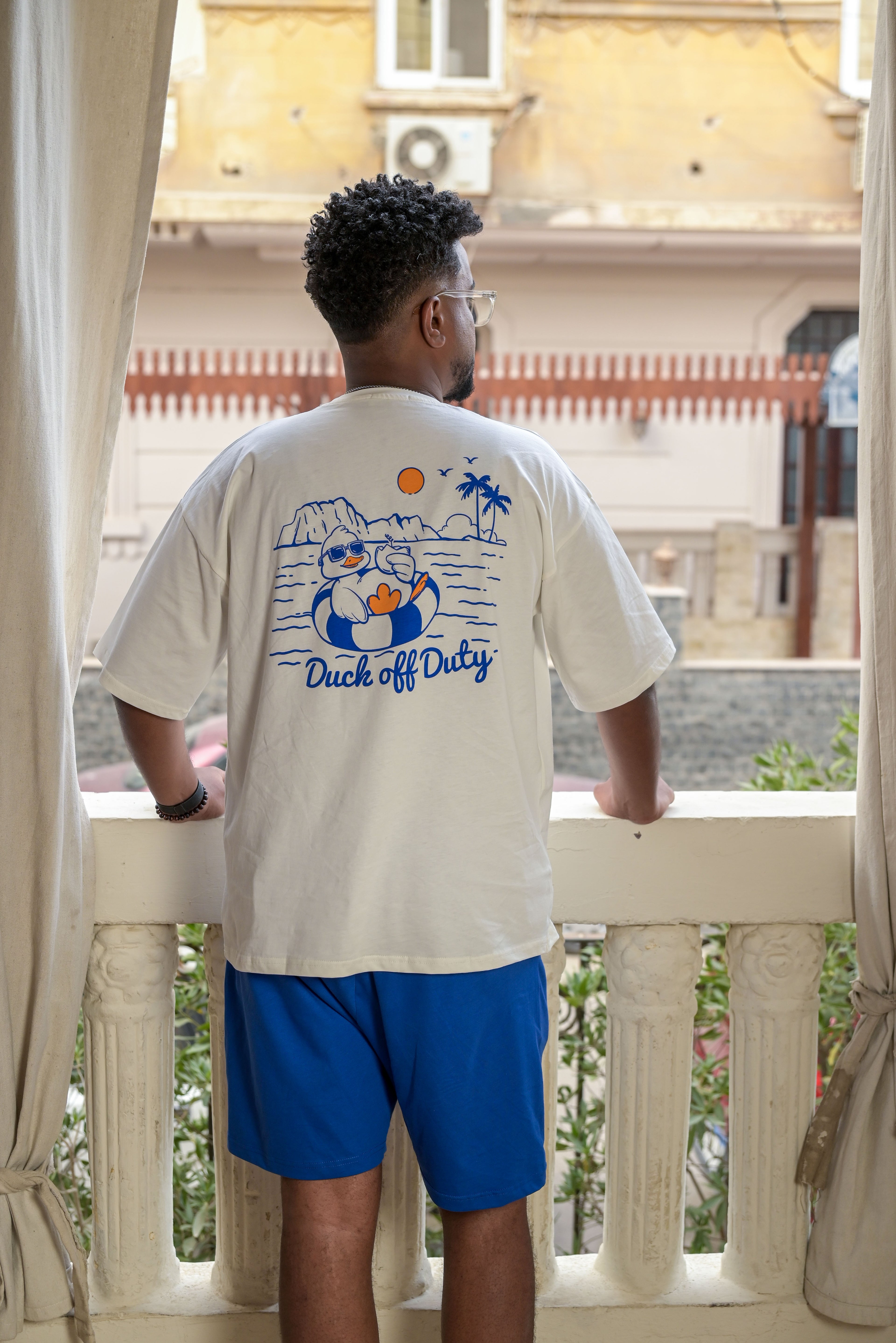 “Duck off Duty” Unisex Oversized Tee & Shorts Set